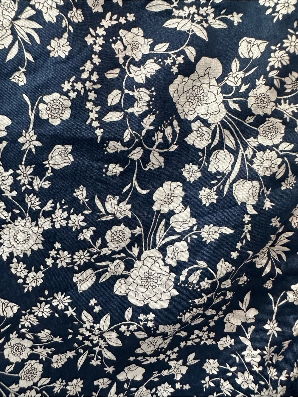 J. Crew x Liberty Art London Ladies Blue Floral Ditzy Button Down Blouse sz 4 - Picture 6 of 8